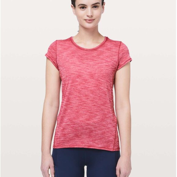 Lululemon Another Mile Short Sleeve Heathered Violet Red - Picture 1 of 6